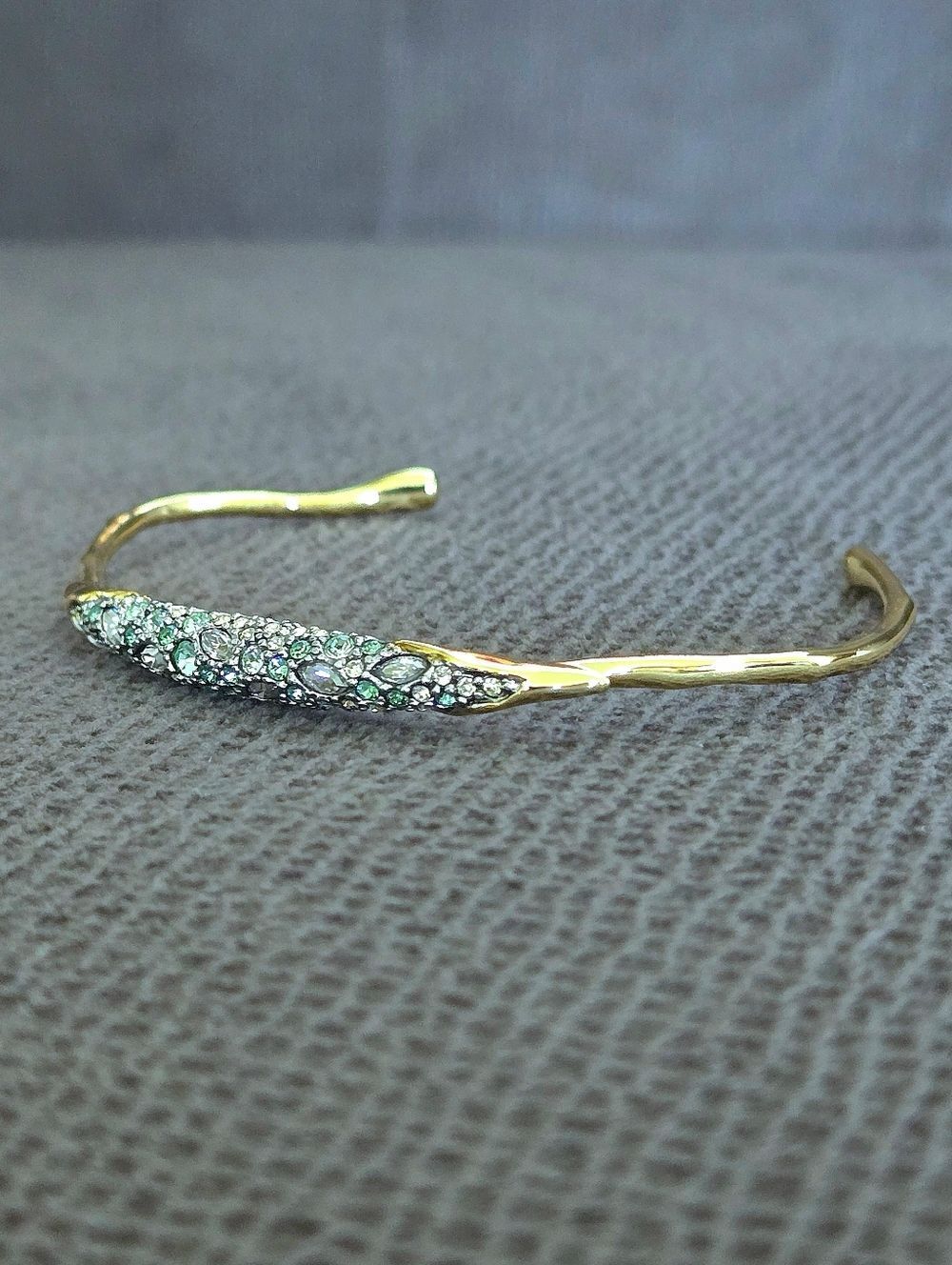 Alexis Bittar "Solanales" Thin Crystal💎 Cuff Bracelet - Picture 2 of 16